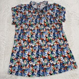 multi colored floral top